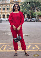Viscose Khatli Work Co-Ord Set for Women