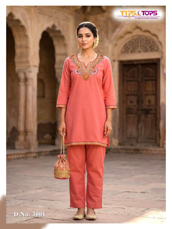 Rayon Embroidered Co-Ord Set for Women