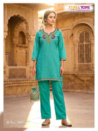 Rayon Embroidered Co-Ord Set for Women