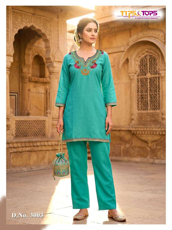 Rayon Embroidered Co-Ord Set for Women