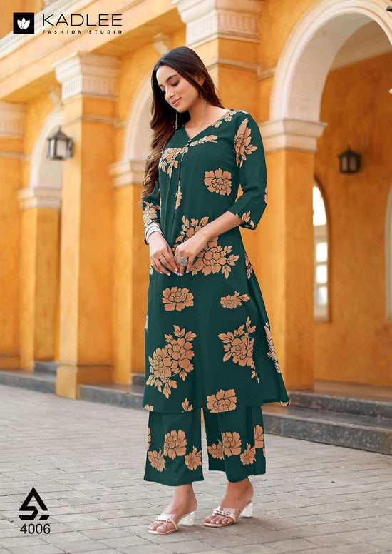 Printed Rayon Co-Ord Set for Women