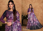 Organza Satin Embroidered Saree with Unstitched Blouse
