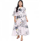 Women's Fit And Flare White Dress (Color:White, Material:Polyester)