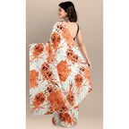 Women's Joya Silk Saree with Blouse (Orange, 5-6 Mtrs)