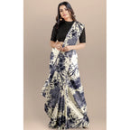 Women's Joya Silk Saree with Blouse (Black, 5-6 Mtrs)