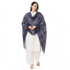 Women's Cotton Embroidered Dupatta (Dark Blue, Length: 2.25 to 2.50 Mtr)