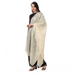 Women's Cotton Embroidered Dupatta (Off-White, Length: 2.25 to 2.50 Mtr)