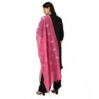 Women's Cotton Embroidered Dupatta (Pink, Length: 2.25 to 2.50 Mtr)