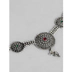 Women's Rose Gold Plated Alloy Necklace &amp; Earings Set (Silver)