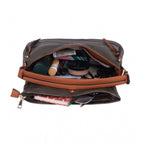 Women's Faux Leather Solid Sling Bag (Green)