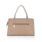 Women's Faux Leather Textured Adjustable Long Belt Handbag (Khaki)