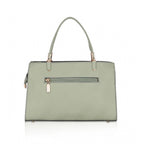 Women's Faux Leather Textured Adjustable Long Belt Handbag (Green)
