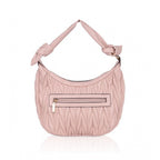 Women's Faux Leather Textured Handbag (Pink)