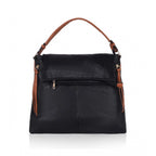 Women's Faux Leather Solid Sling Bag (Black)