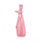 Women's Faux Leather Textured Handbag (Pink)