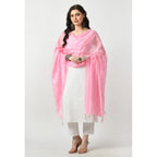 Women's Chanderi Self Design Dupatta (Pink, Length: Free Size)