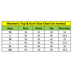 Women's Georgette Embroidery 3-4th Sleeve V-Neck Kurti (Purple)