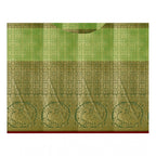Women's Jacquard Woven Saree With Unstitched Blouse 5.5Mtr (Green)