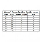 Women's Casual Solid Cotton Slub Trouser Pant (Rama Blue)