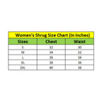 Women's Denim Pleated 3-4th Sleeves Shrug (Blue)
