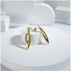 Women's brassNew Gold Tone Polish Mini Office Earrings (Gold Plated)