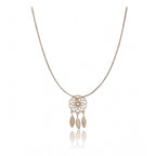Women's Stainless Steel Dream Catcher Pendent Delicate Chain (Gold Plated)