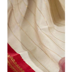 Women's Silk Printed Saree With Unstitched Blouse 5.5Mtr (Off White)