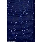 Women's Georgette Embellished Sequnece Bollywood Saree With Unstitched Blouse 5.5Mtr (Blue)
