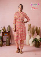 Viscose Printed Co-Ord Set with Mandarin Collar