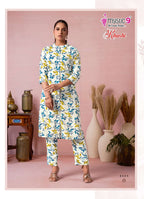 Viscose Printed Co-Ord Set with Mandarin Collar