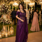 Gayatri Royal Purple Fendy Satin Silk Heavy Work Ready-to-Wear Saree