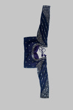 Deep Violet Organza Ready-to-Wear Saree with Embellished Blouse