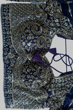 Deep Violet Organza Ready-to-Wear Saree with Embellished Blouse