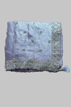 Lavender Tissue Organza Saree with Fancy Work Readymade Blouse