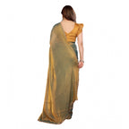 Women's Georgette Printed Saree With Unstitched Blouse 5.5Mtr (Green)
