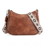 Women's PU Leather Zipper Sling Bag