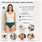 Pack of_6 Women's Cotton Solid Hipster Panty (Multicolor)