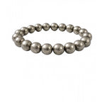 Natural Crystal 8mm Pyrite Bracelet  (Grey)