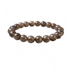 Natural Crystal 8mm Smoky Quartz Bracelet  (Brown)