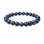 Natural Crystal 8mm Azurite Bracelet  (Dark Green)