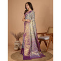Women's Jacquard Saree With Unstitched Blouse 5.5Mtr (Multicolor)