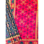 Women's Patola Silk Meena And Zari Woven Saree With Unstitched Blouse 5.5Mtr (Green)