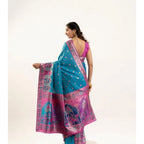 Women's Faux_Banarasi Woven Motifs Saree With Unstitched Blouse 5.5Mtr (Teal)