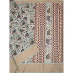 Women's Cotton Silk Printed Saree With Unstitched Blouse 5.5Mtr (Green)