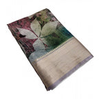Women's Cotton Silk Printed Saree With Unstitched Blouse 5.5Mtr (Multicolor)
