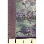 Women's Cotton Silk Printed Saree With Unstitched Blouse 5.5Mtr (Multicolor)