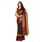 Women's Cotton Silk Solid Saree With Unstitched Blouse 5.5Mtr (Multicolor)