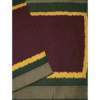 Women's Cotton Silk Solid Saree With Unstitched Blouse 5.5Mtr (Multicolor)