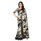 Women's Cotton Silk Floral Printed Saree With Unstitched Blouse 5.5Mtr (Multicolor)