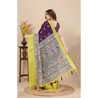 Women's Cotton Silk Printed Saree With Unstitched Blouse 5.5Mtr (Multicolor)